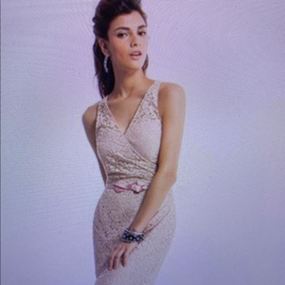 Fashionable Fuchsia Pink Lace Sleeveless Cocktail Party Dress Size 14